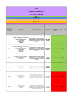 Tableau r&eacute;capitulatif des avis de la commission sp&eacute;cialis&eacute;e de l