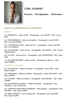 Cyril JOURNET En savoir plus - Acad&eacute;mie Internationale de la Danse