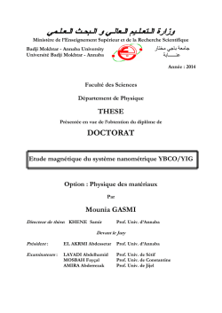 Etude magnétique du système nanométrique YBCO/YIG