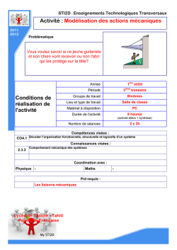 Activité - Lycée polyvalent de Taaone / STI2D / Enseignement