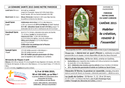 la semaine sainte 2015 dans notre paroisse