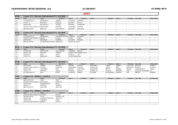Horaire - Ligue de Bourgogne