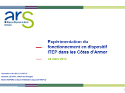 Pr&eacute;sentation des travaux du "dispositif ITEP" dans