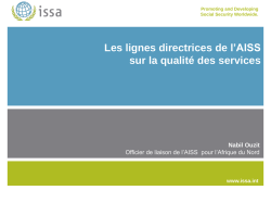 2)-Pr&eacute;sentation des lignes directrices de l&acute;AISS sur la qualit&eacute; des
