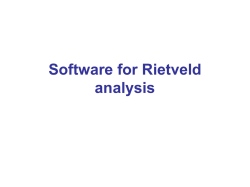 Software for Rietveld analysis