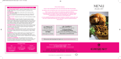 Menu d&eacute;cembre - Ernest Traiteur