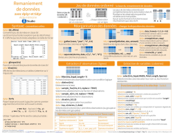 Aide m&eacute;moire dplyr et tidyr en francais