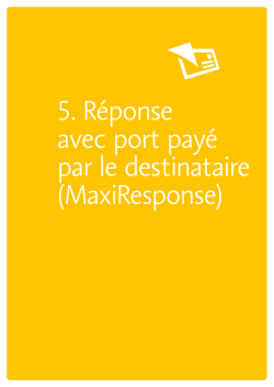 5. Réponse avec port payé par le destinataire (MaxiResponse)