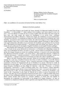 2. Lettre de candidature d`A.-A. Upinsky &agrave; l`Acad&eacute;mie fran&ccedil;aise ( pdf)