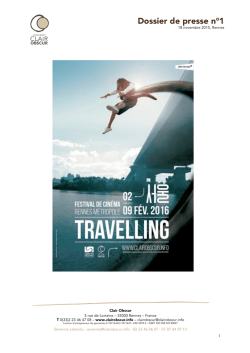 Dossier de presse 1 - Travelling 2016 - 18 novembre