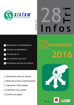 ouveaut&eacute;s - Sictom R&eacute;gion Montlu&ccedil;onnaise