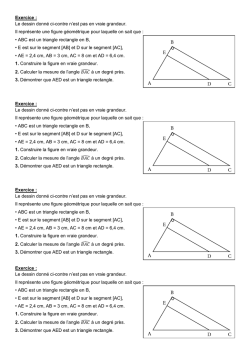Exercice : Le dessin donn&eacute; ci-contre n`est pas en vraie grandeur. Il