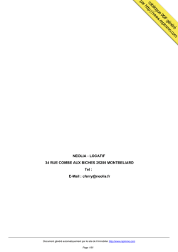 catalogue immobilier NEOLIA - LOCATIF MONTBELIARD