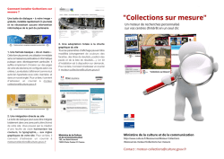 Collections sur mesure, un moteur de recherches personnalis&eacute; sur