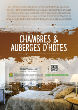 Les chambres d`hôtes et auberges d`hôtes sont la formule idéale
