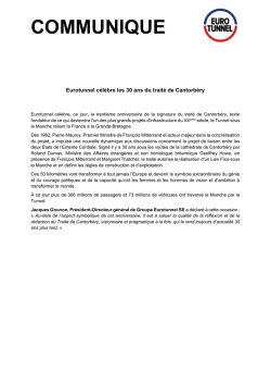 communique - Eurotunnel