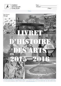 Histoire des Arts 2015-2016