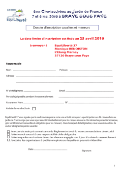 Inscriptionsinscription aux chevauch&eacute;es au jardin de France