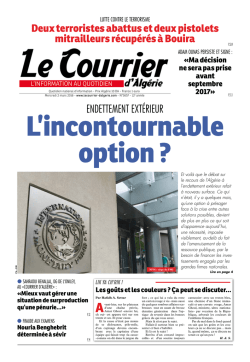 endettement ext&eacute;rieur - Le Courrier d`Alg&eacute;rie