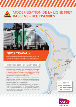 modernisation de la ligne fret bassens - bec d`amb&egrave;s
