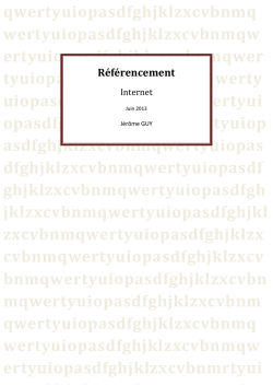 Notes de cours R&eacute;f&eacute;rencement