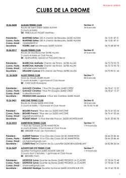 clubs de la drome