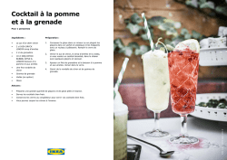 Cocktail &agrave; la pomme et &agrave; la grenade