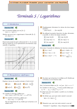 Terminale S / Logarithmes