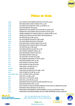 m.e.i. P&acirc;tes et Gels