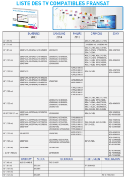 Liste des tv compatibLes fransat