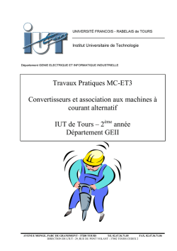 Travaux Pratiques MC-ET3 Convertisseurs et association aux