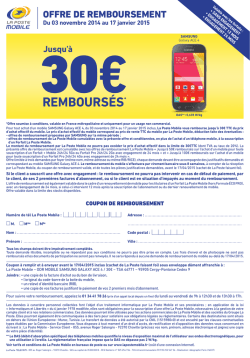 coupon(s) - La Poste Mobile