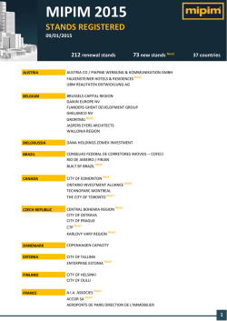 Download the list of MIPIM 2015 stands