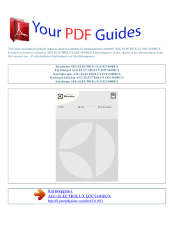 K&auml;ytt&auml;j&auml;n opas AEG-ELECTROLUX EOC5440BUX