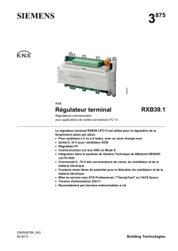 Régulateur terminal RXB39.1