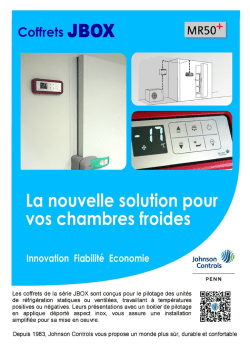 JBOX Coffrets de régulation pour Chambre froide positive /négative