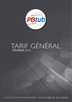 TARIF GÉNÉRAL