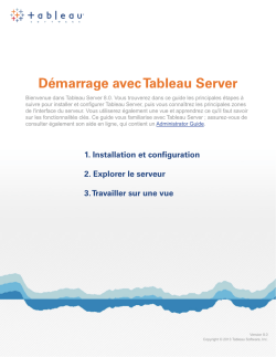 D&eacute;marrage avec Tableau Server