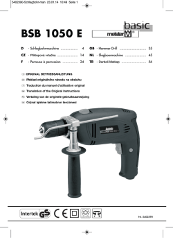 BSB 1050 E - Meister Werkzeuge