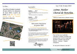 22&egrave;me Atelier Choral de Ronchin - Imagine