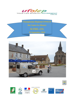 La plaquette du Championnat R&eacute;gional UFOLEP CLM.