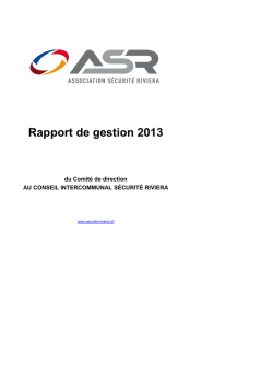 Rapport de gestion 2013 - Saint