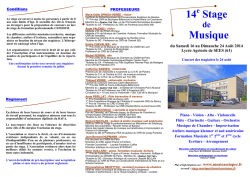 14 Stage Musique - Musicassiop&eacute;e 2014