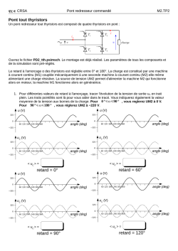 TP : redresseur command&eacute; par pont tout thyristors, sujet