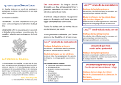 Sangha Loka Grenoble Programme 2014
