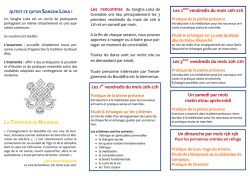 Sangha Loka Grenoble Programme 2014