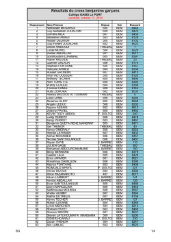 Course des benjamins
