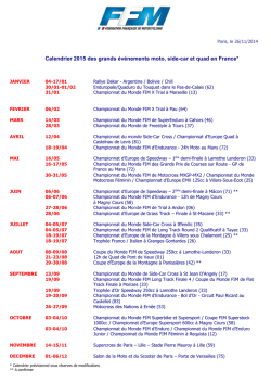 Les grands évènements Moto en France en 2015