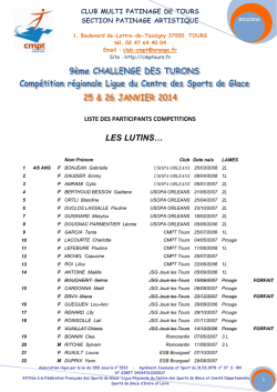 Liste lutins - Ligue R&eacute;gionale des Sports de Glace du Centre