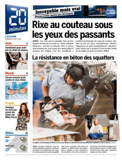 Rixe au couteau sous les yeux des passants Actu